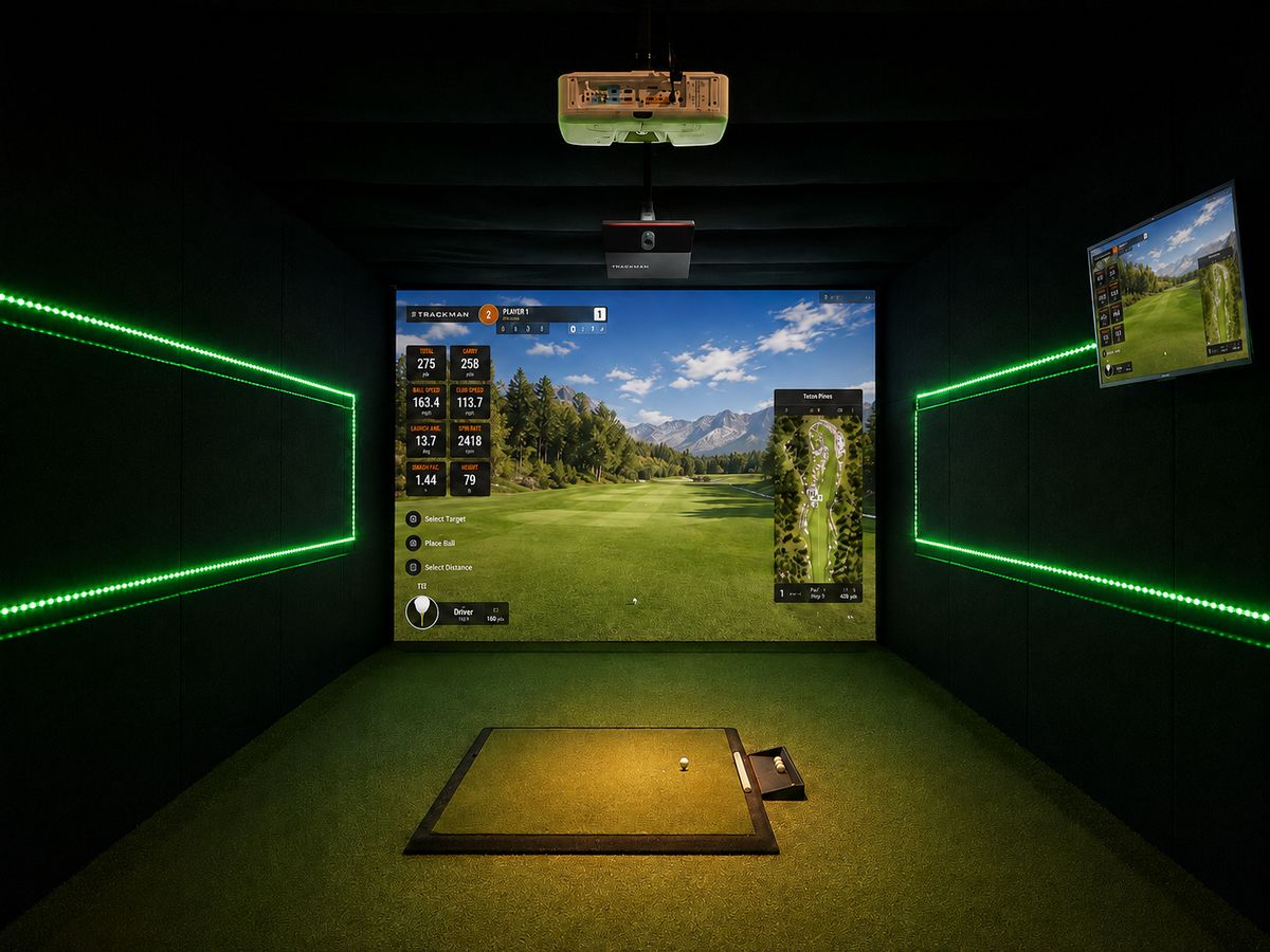 Trackman simulator bay installation