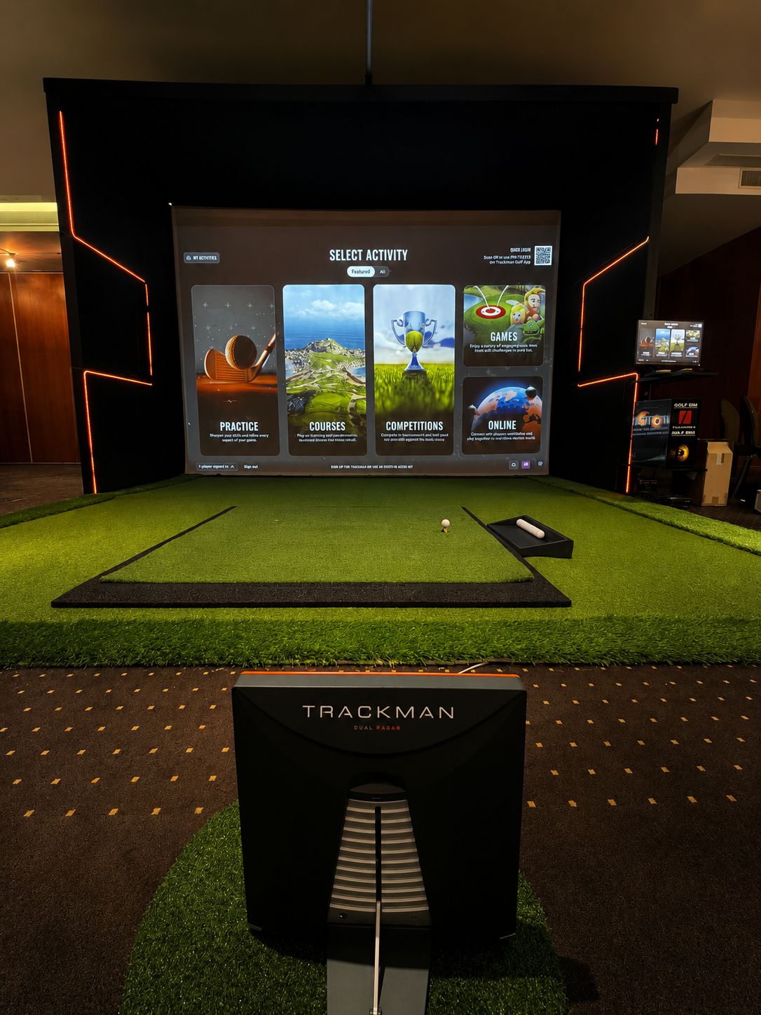 Trackman Dual Radar simulator installation