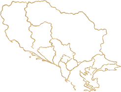 Balkans outline map