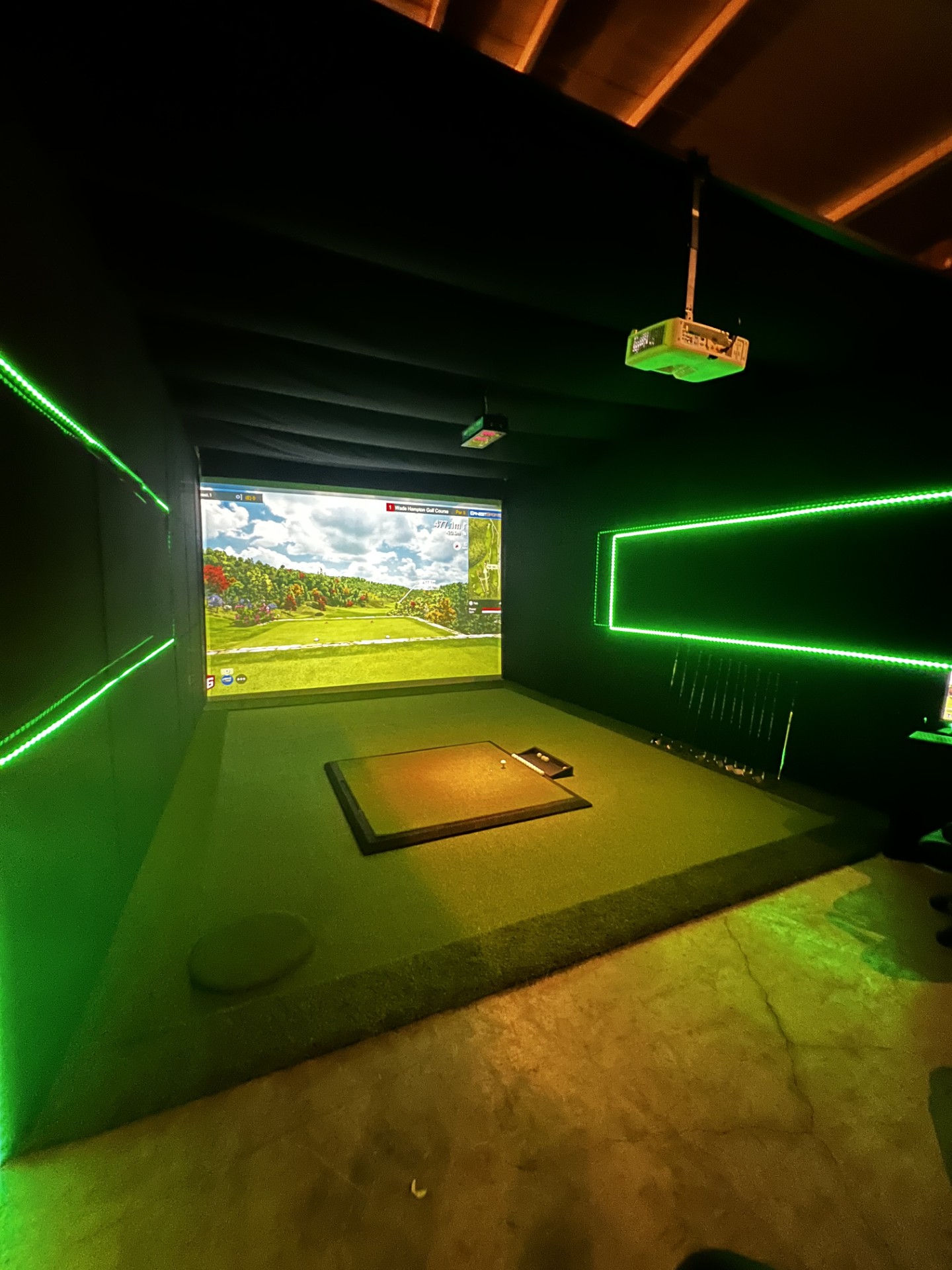 Completed simulator room