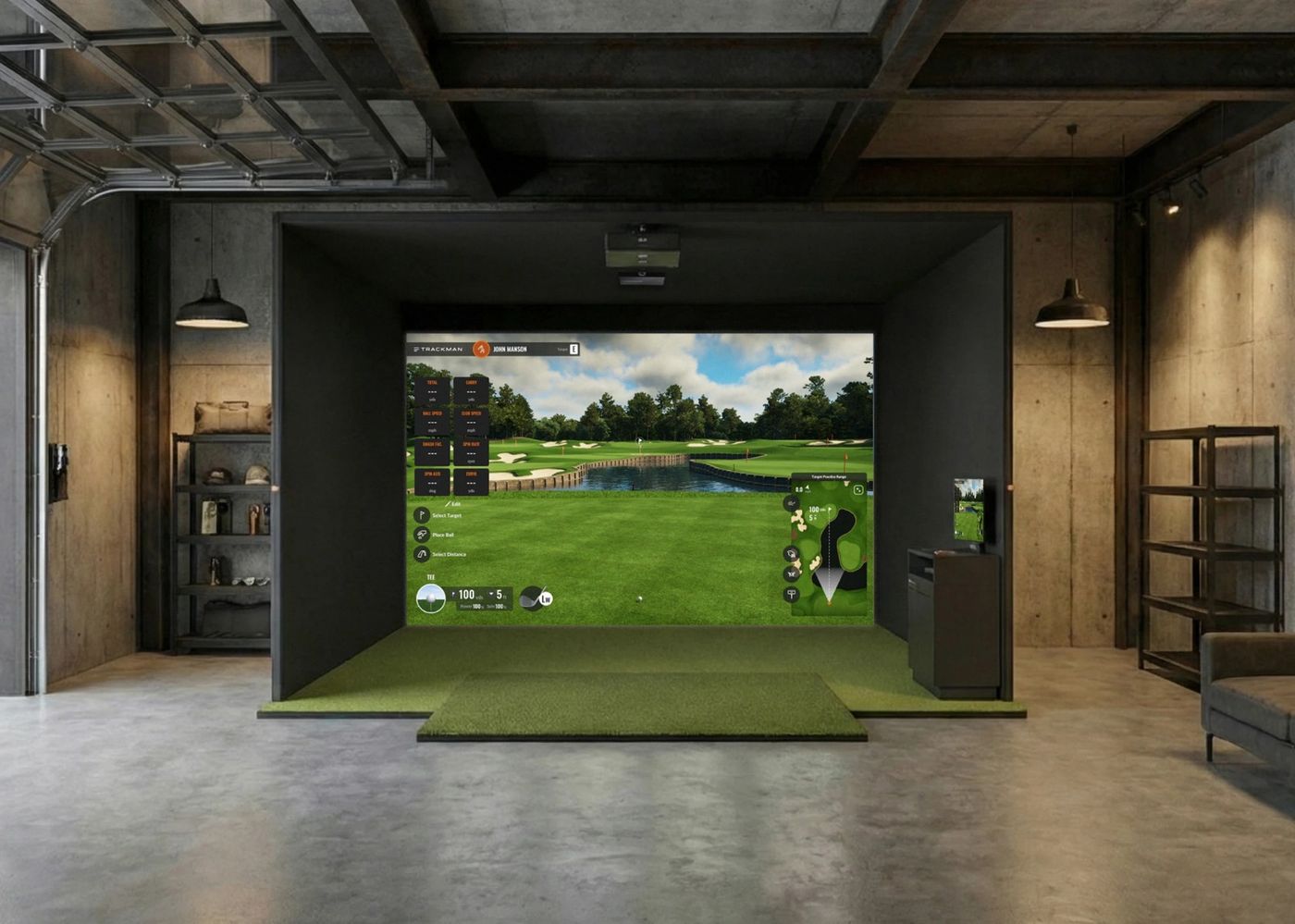 Golf View simulator space
