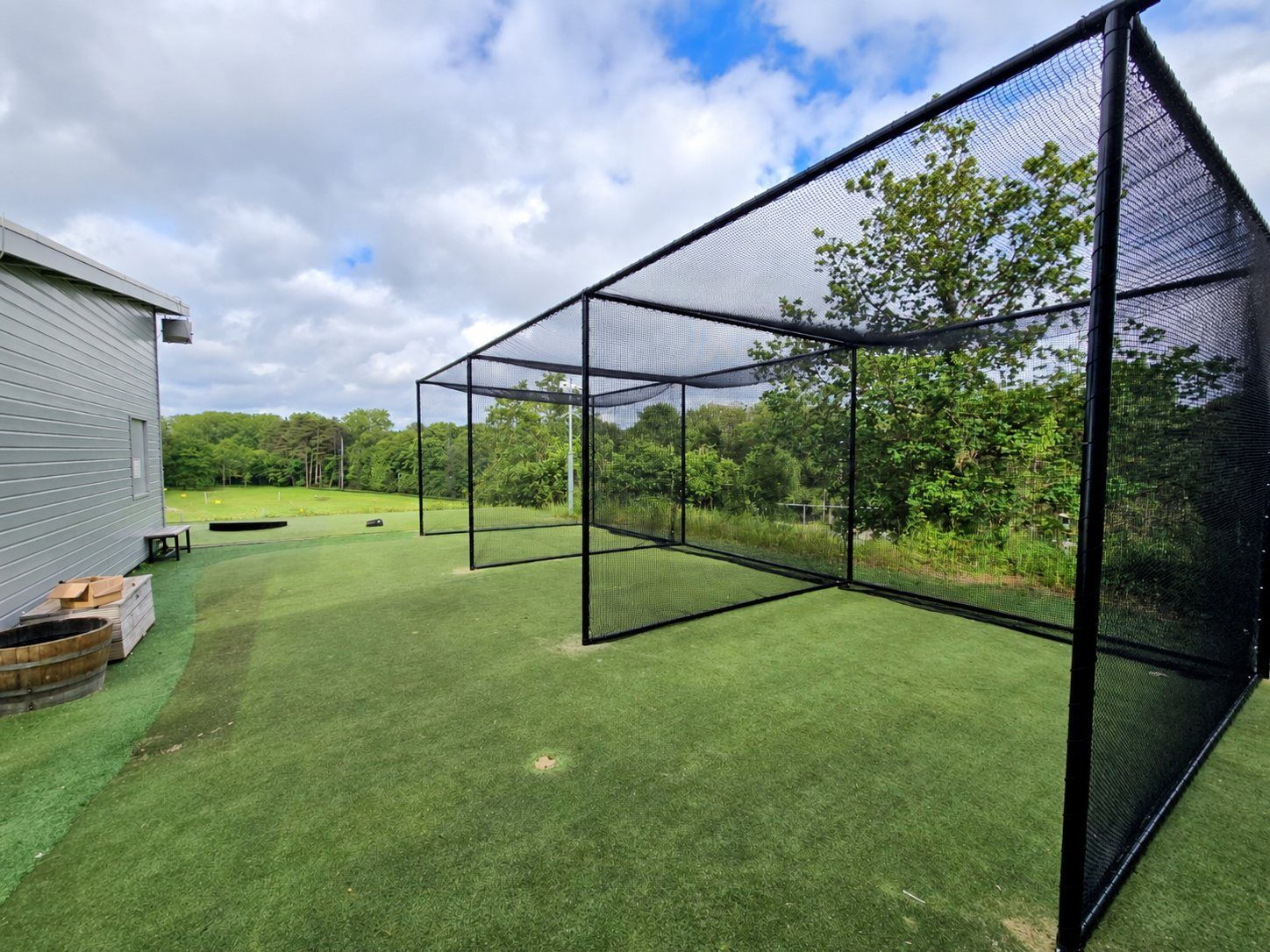 Outdoor hitting cages